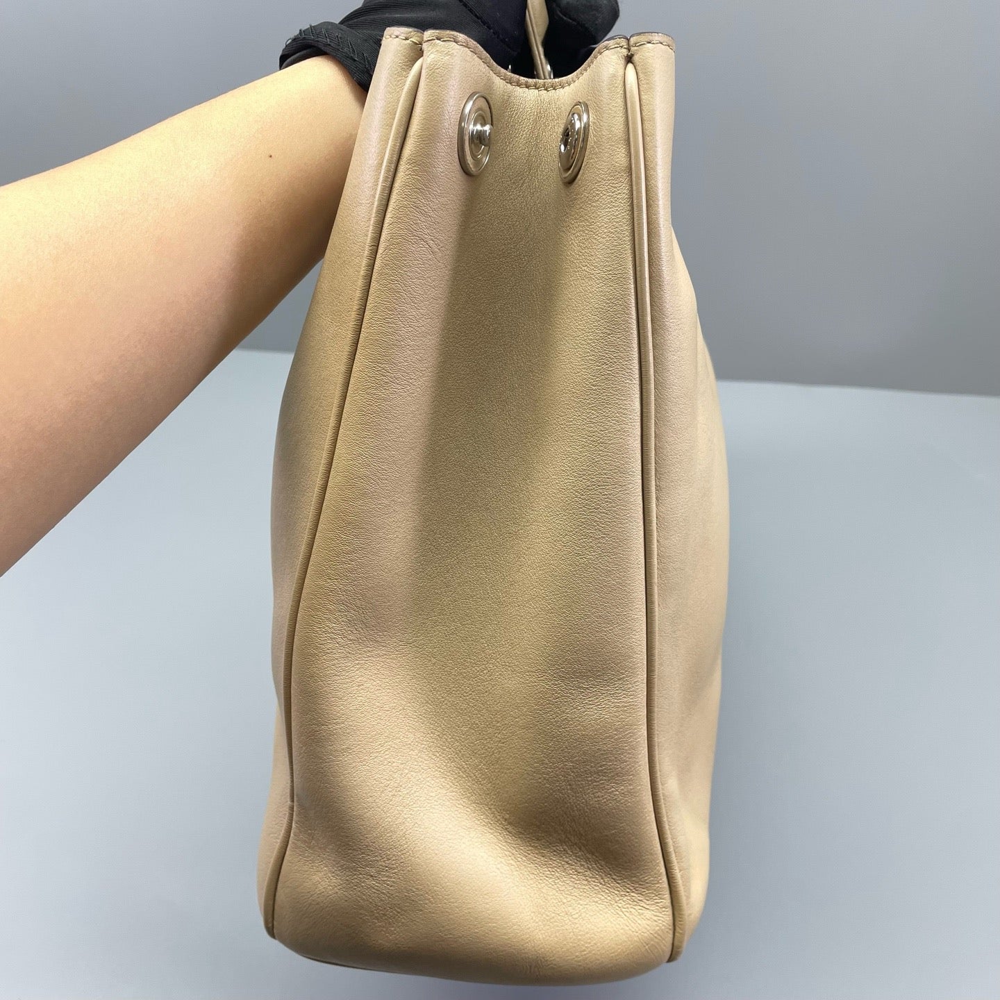 Dior - Dior VIP Tote - Calfskin leather - Beige with Fuchsia interior lining - (large)