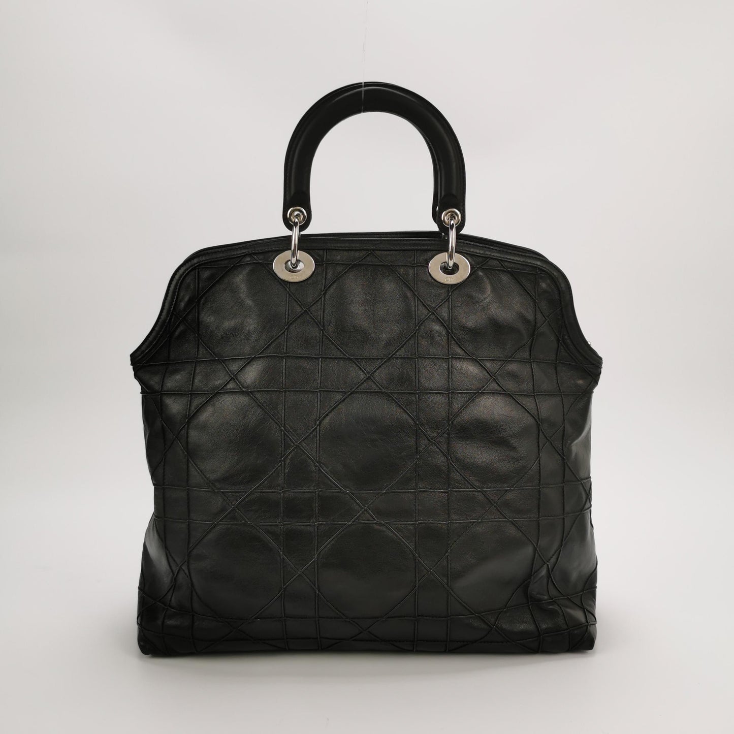 Dior - Diorissimo Tote with Cannage Stitching - Leather - Black - (large)