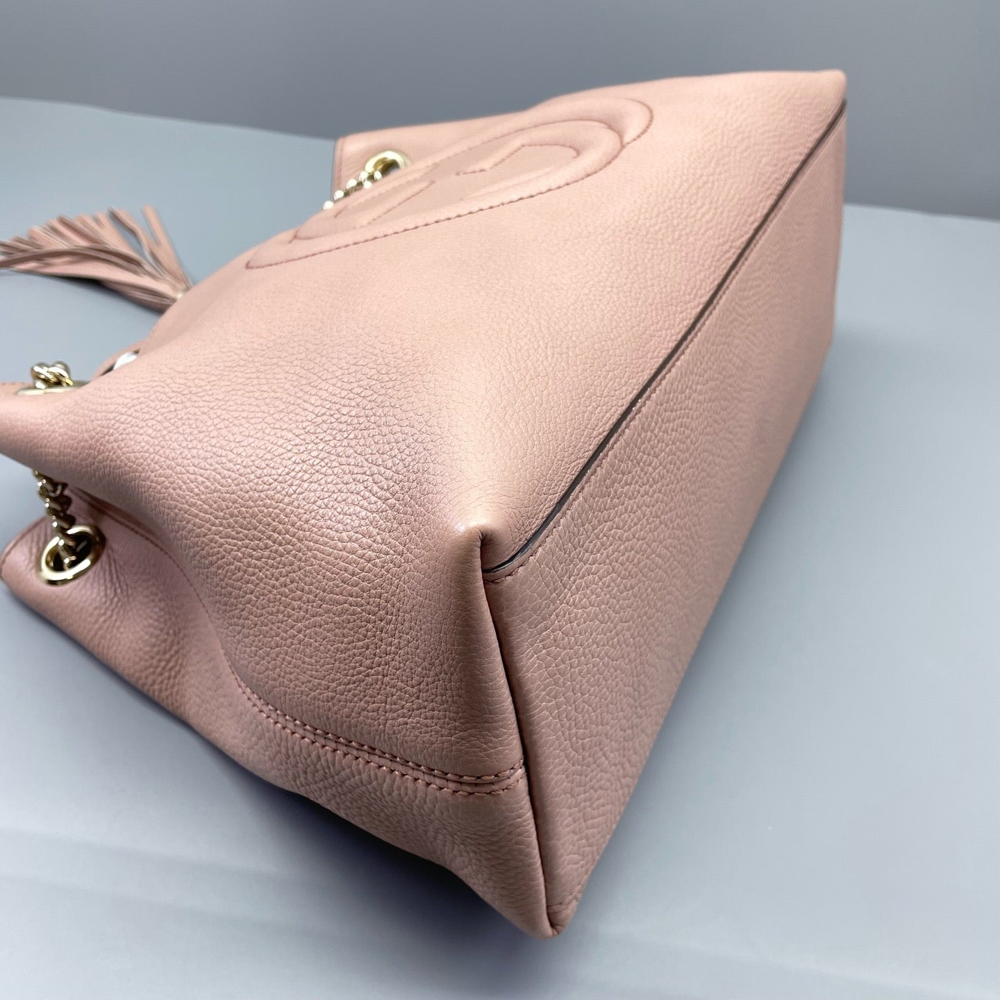 Gucci - Soho Chain Shoulder Bag - Grained leather - Pink - (medium)