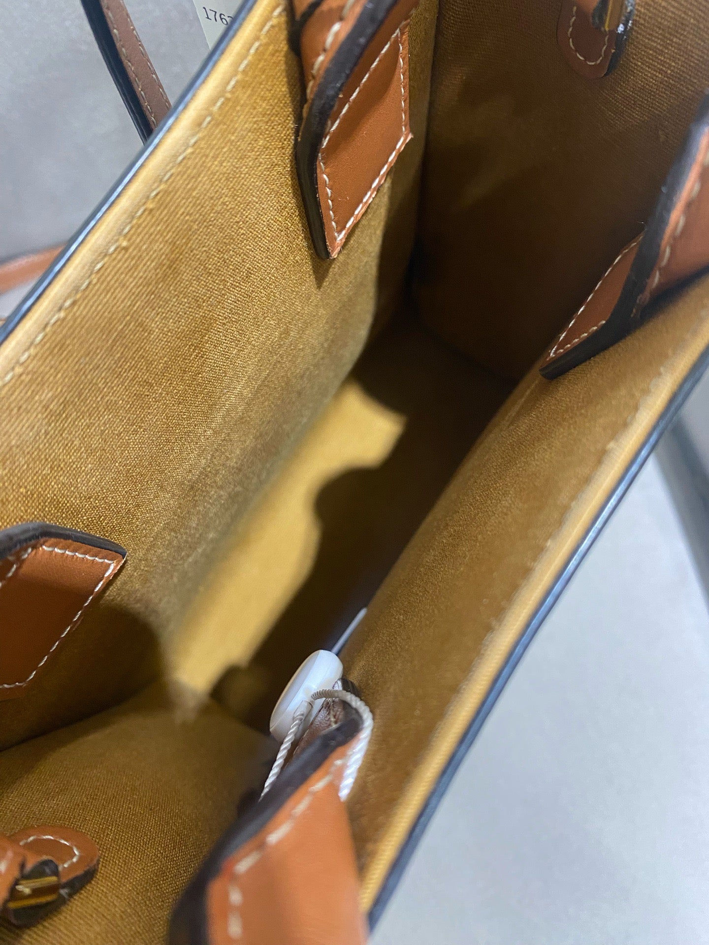 Celine - Mini Cabas Vertical - Triomphe Canvas with Calfskin Leather trim - Brown - (Mini)