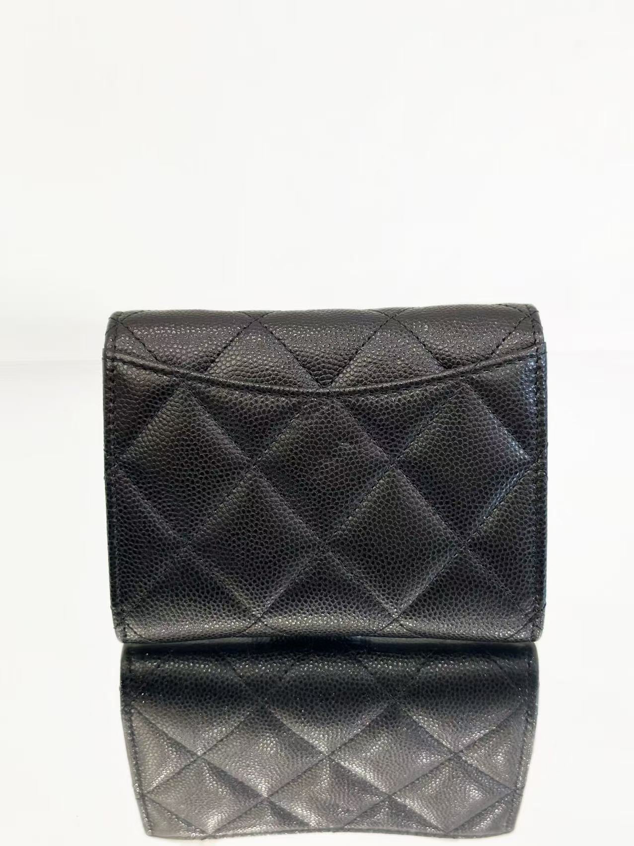 Chanel - Mini Chain Card Holder - Caviar leather - Black - (mini)