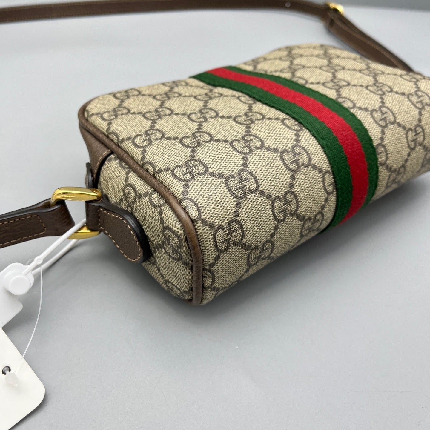 Gucci - Ophidia GG Camera Bag - GG Supreme canvas with leather trim - Brown - (mini)