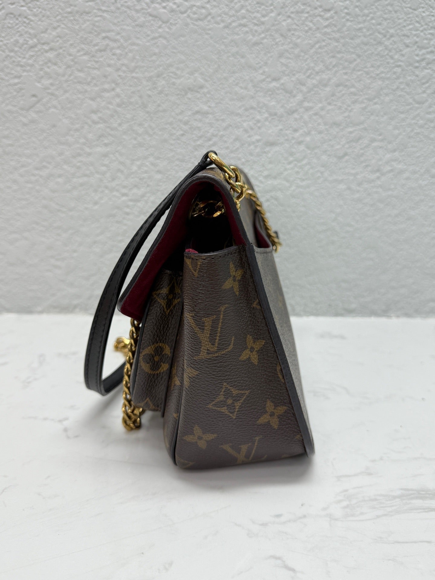 Louis Vuitton - Passy Chain Bag - Monogram coated canvas with leather trim - Brown - (Small)