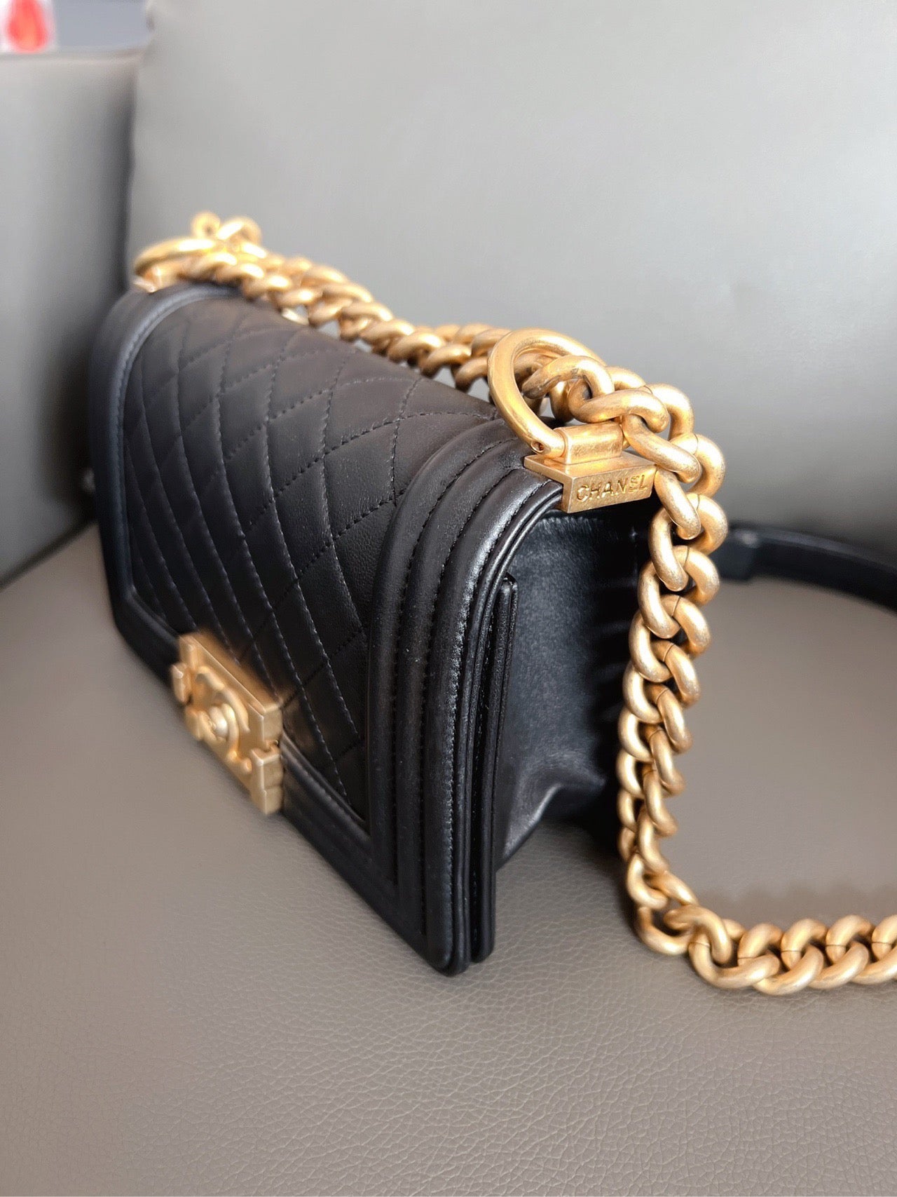 Chanel - Boy Bag - Cowhide leather - Black - (Small)