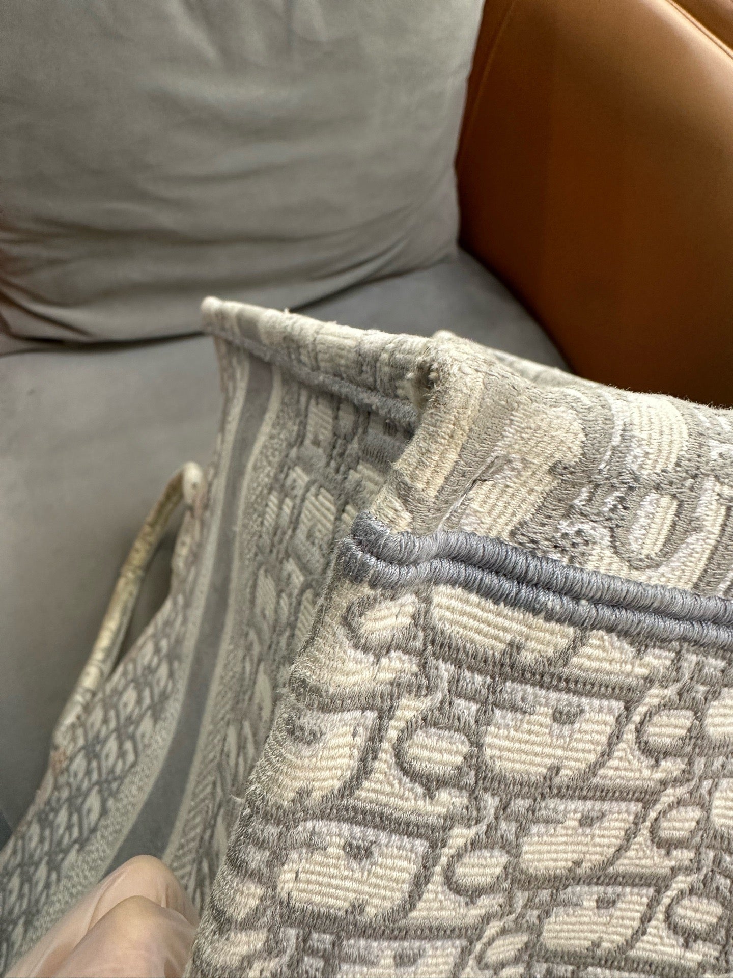 Dior - Book Tote - Oblique Jacquard Canvas - Grey - (medium)