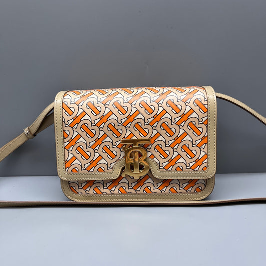 Burberry - TB Messenger Bag - Coated canvas with leather trim - Multicolour - (Small)
