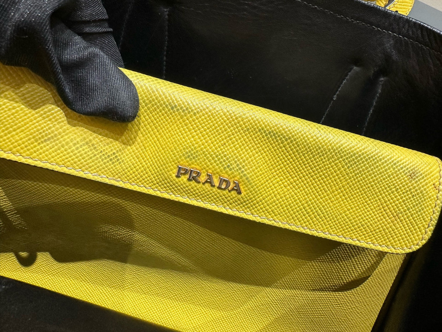 Prada - Double Tote - Saffiano leather - Yellow - (Large)