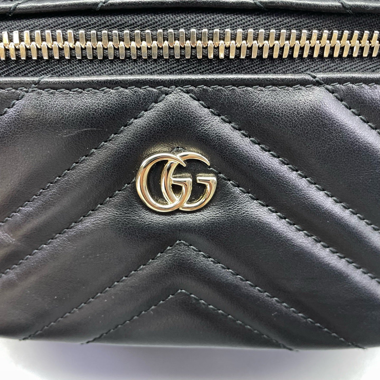 Gucci - GG Marmont Small Vanity Case - Leather - Black - (mini)