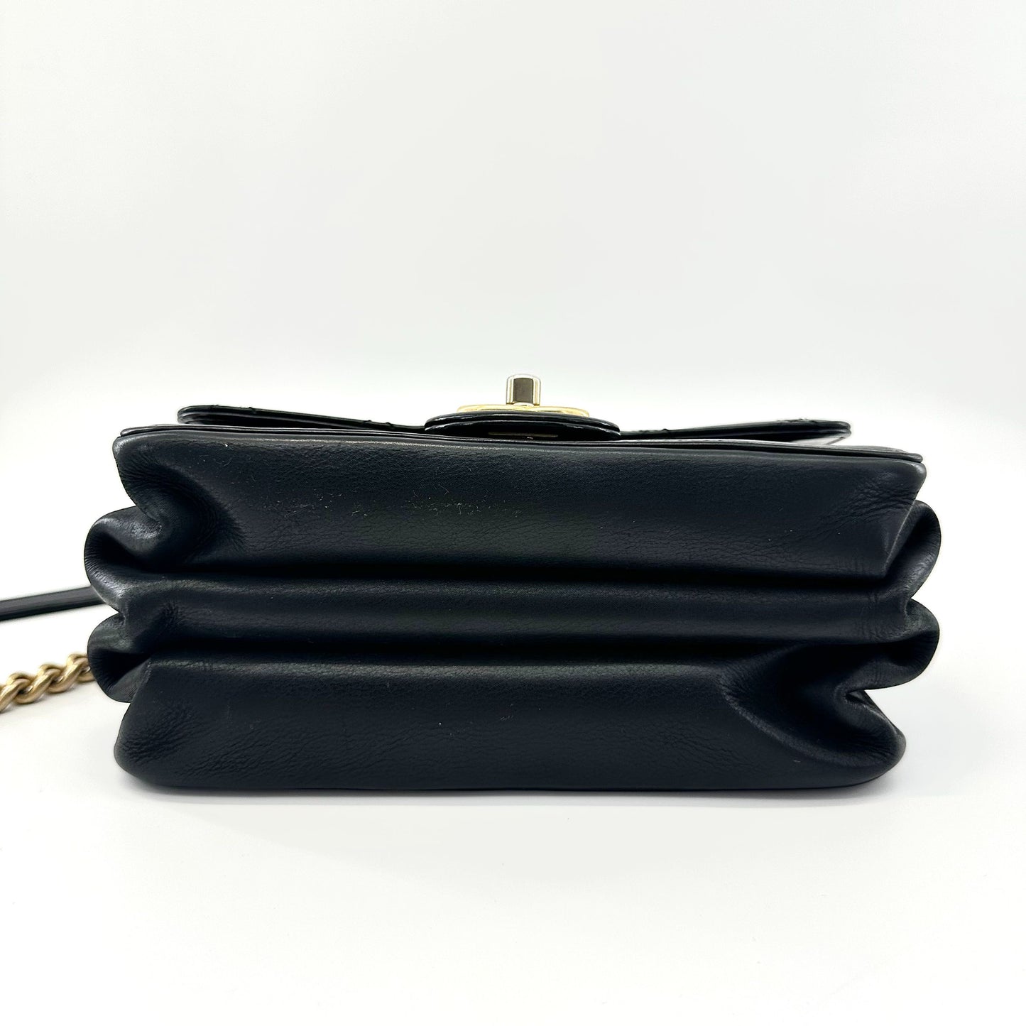 Chanel - Accordion Flap Bag - Leather - Black - (mini)