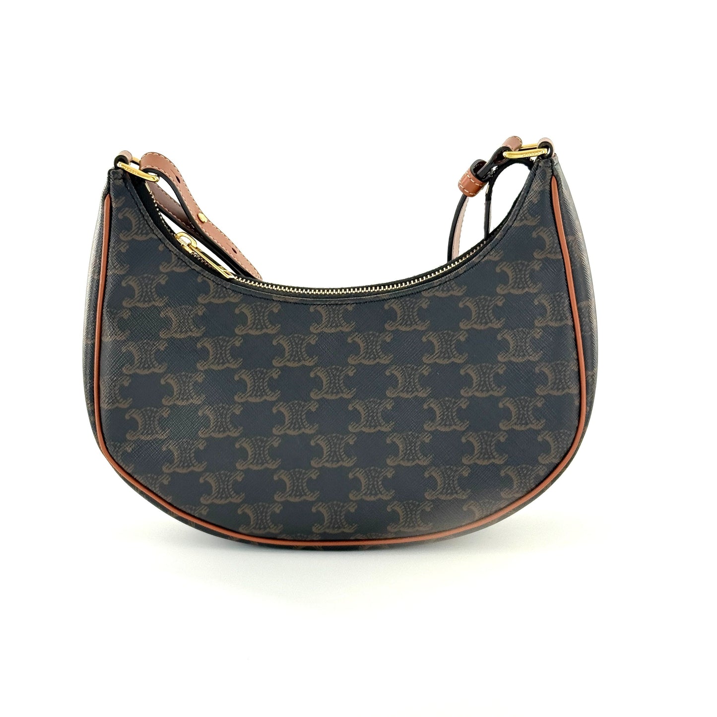 Celine - Ava Bag - Triomphe Canvas with Leather Trim - Brown - (mini)