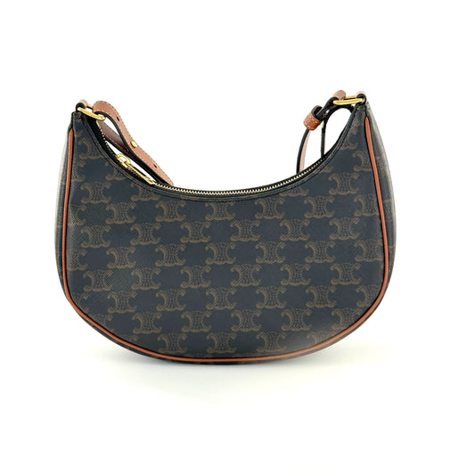 Celine - Ava Bag - Triomphe Canvas with Leather Trim - Brown - (mini)