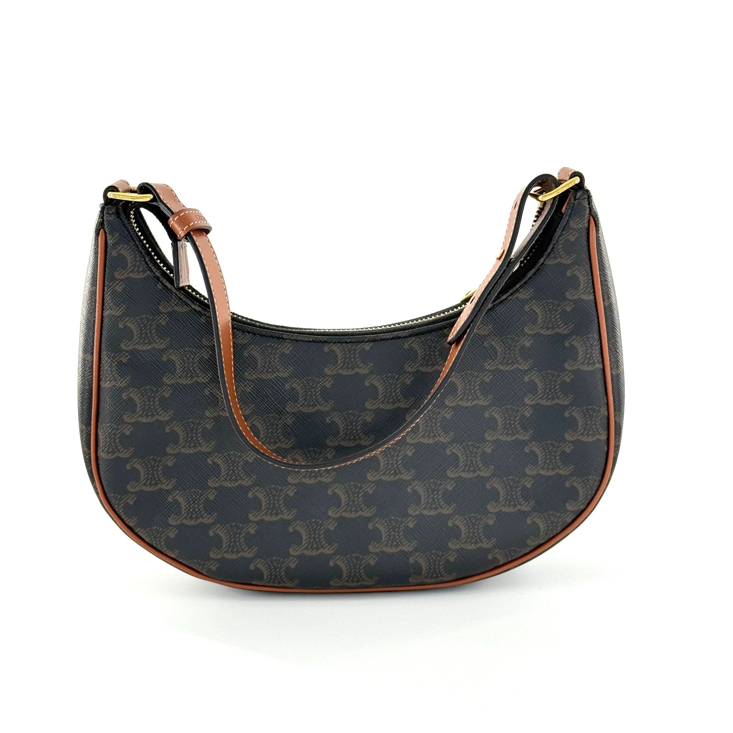 Celine - Ava Bag - Triomphe Canvas with Leather Trim - Brown - (mini)