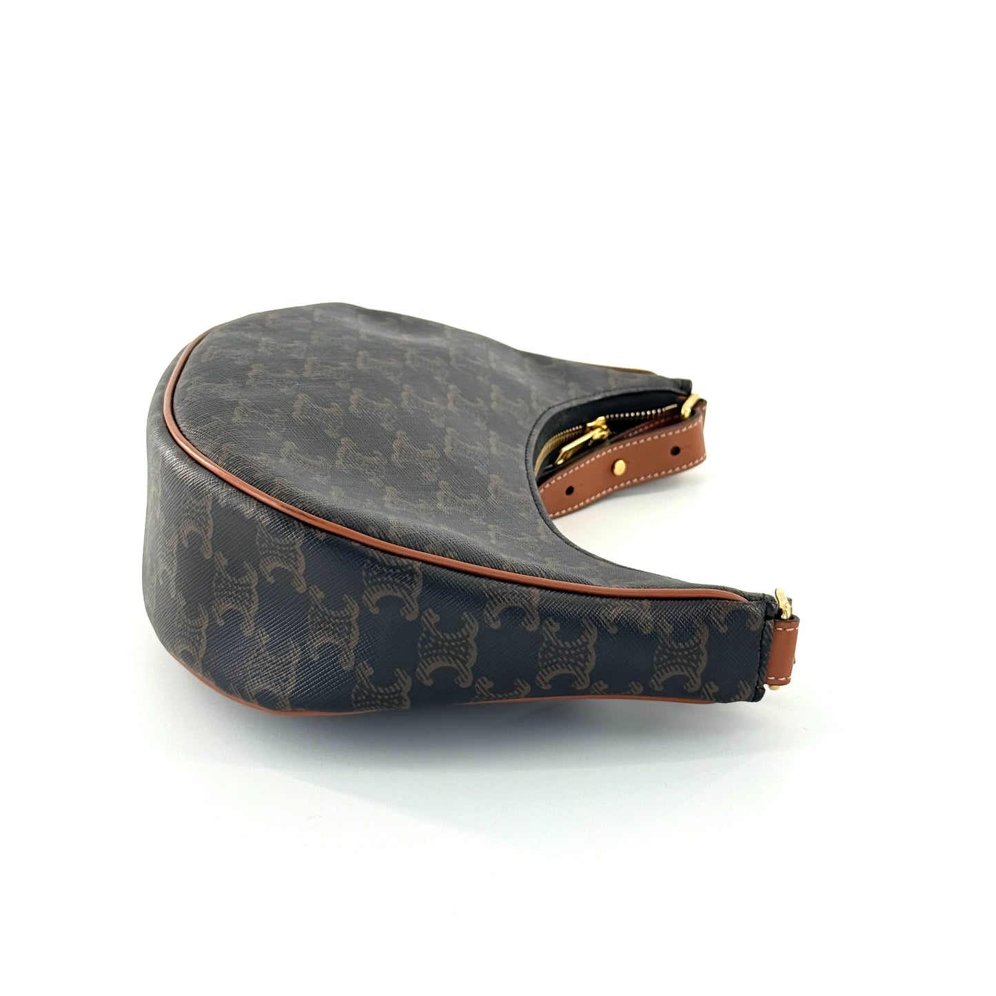 Celine - Ava Bag - Triomphe Canvas with Leather Trim - Brown - (mini)