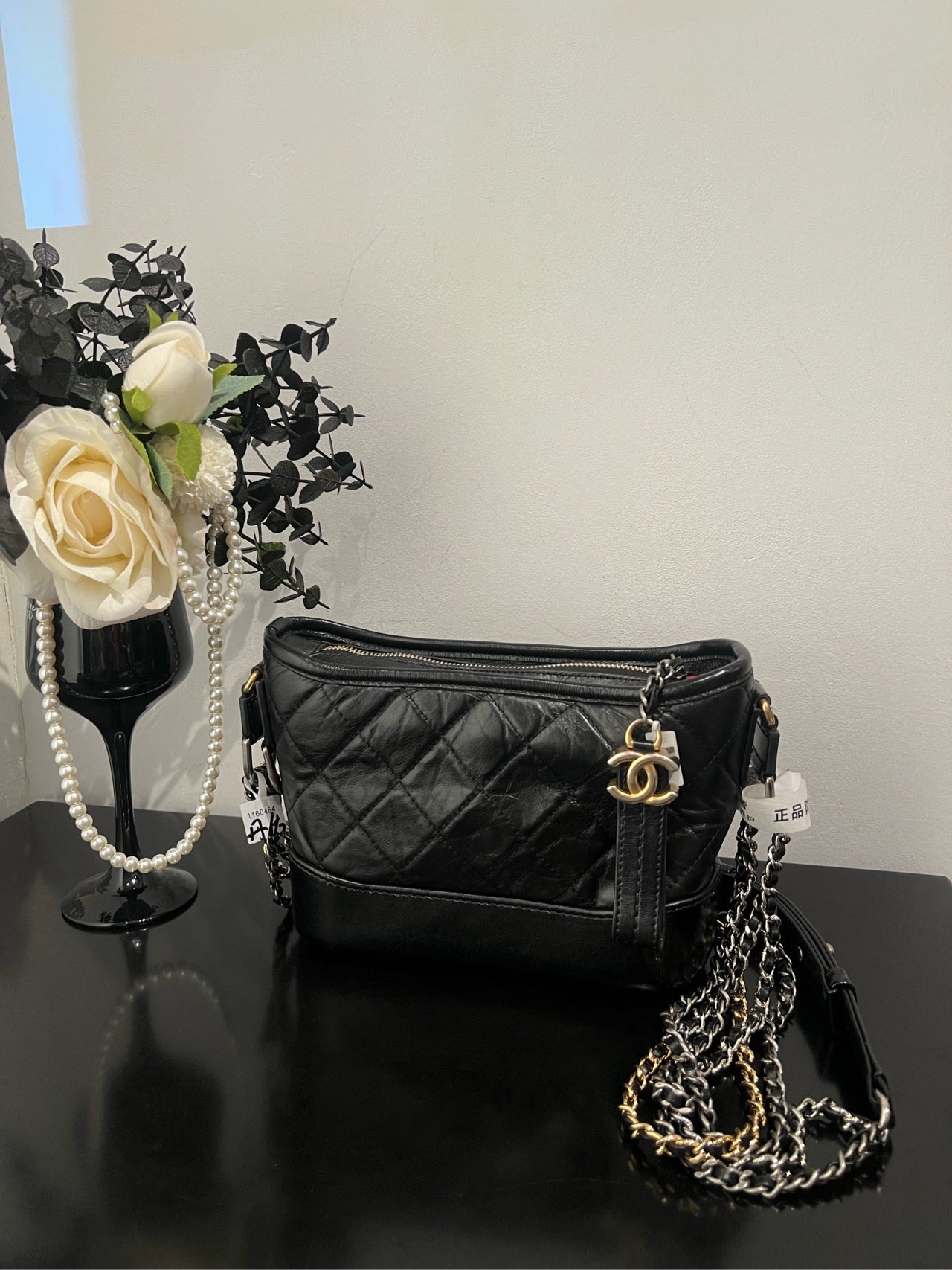 Chanel - Gabrelle Hobo Bag - Leather - Black - (Small)