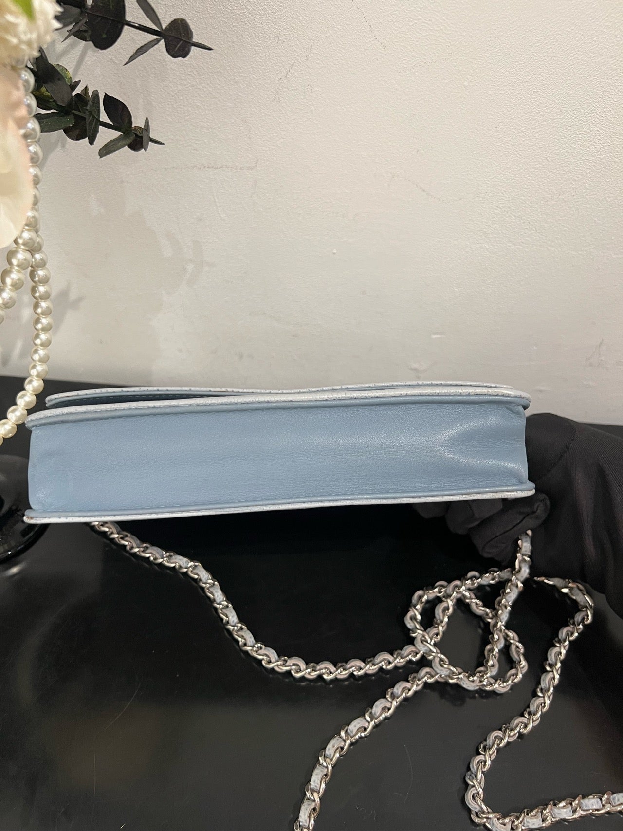 Chanel - WOC (Wallet on Chain) - Caviar leather - Light Blue - (mini)