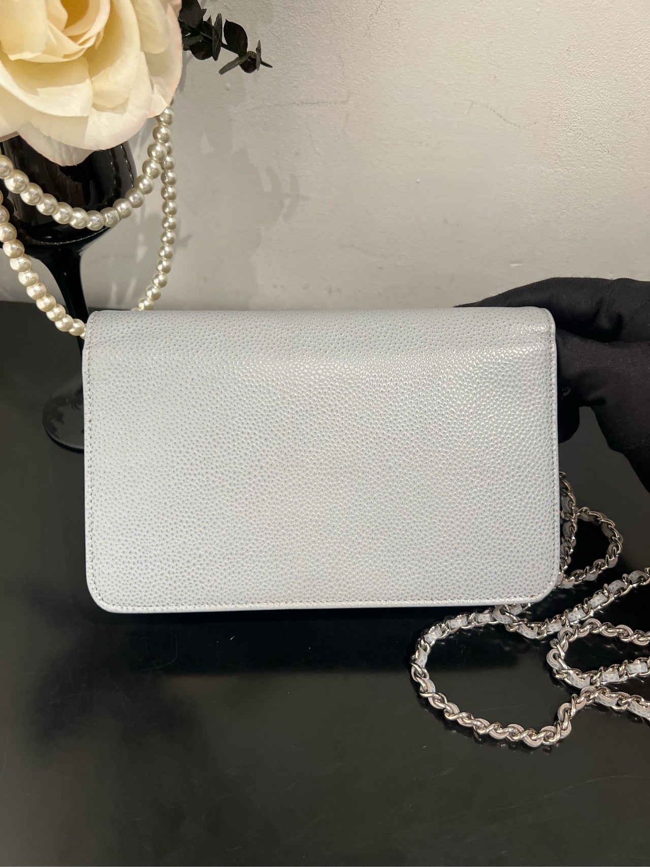 Chanel - WOC (Wallet on Chain) - Caviar leather - Light Blue - (mini)