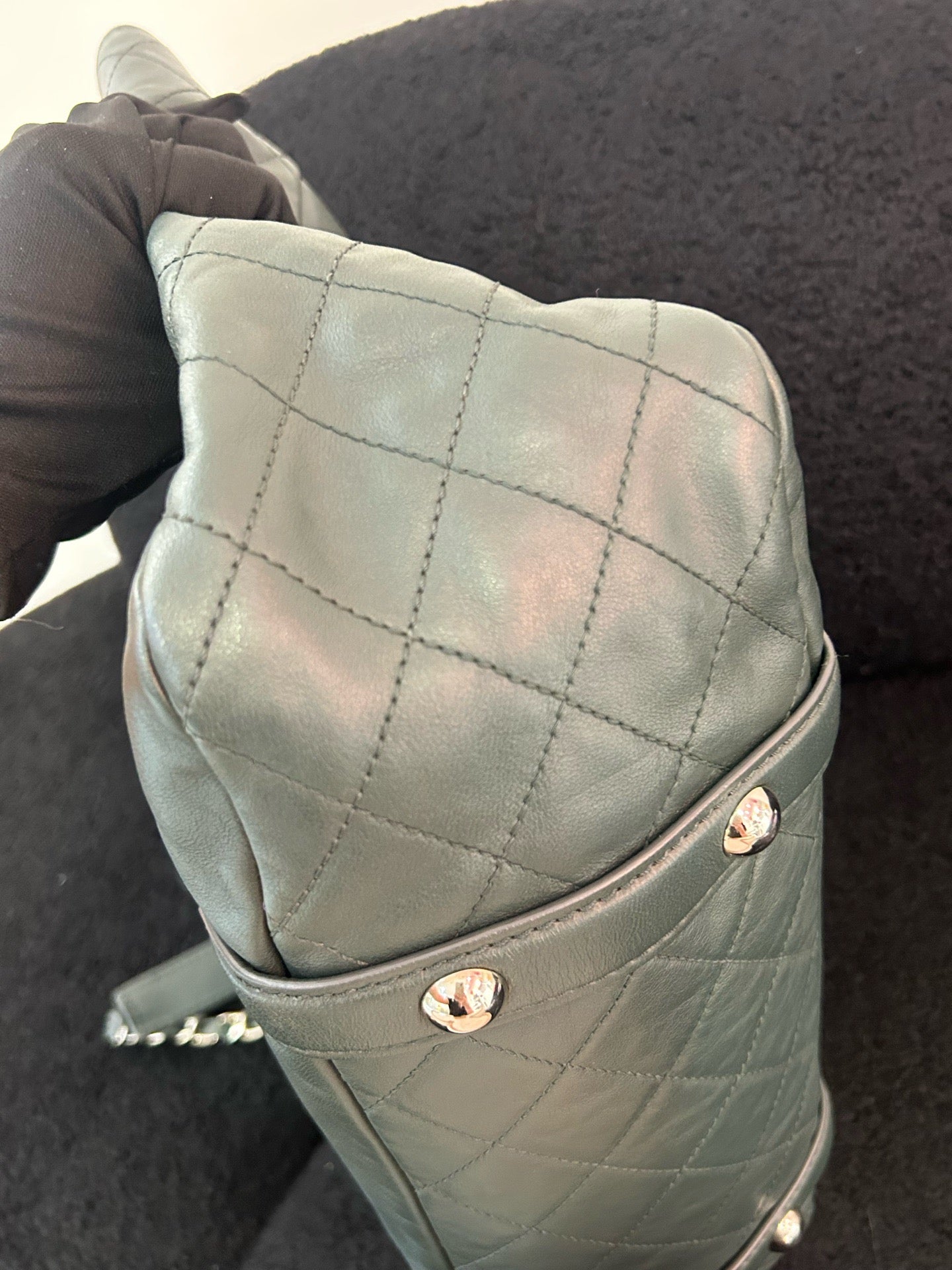 Chanel - 2.55 Large Tote - Calfskin leather - Green - (large)