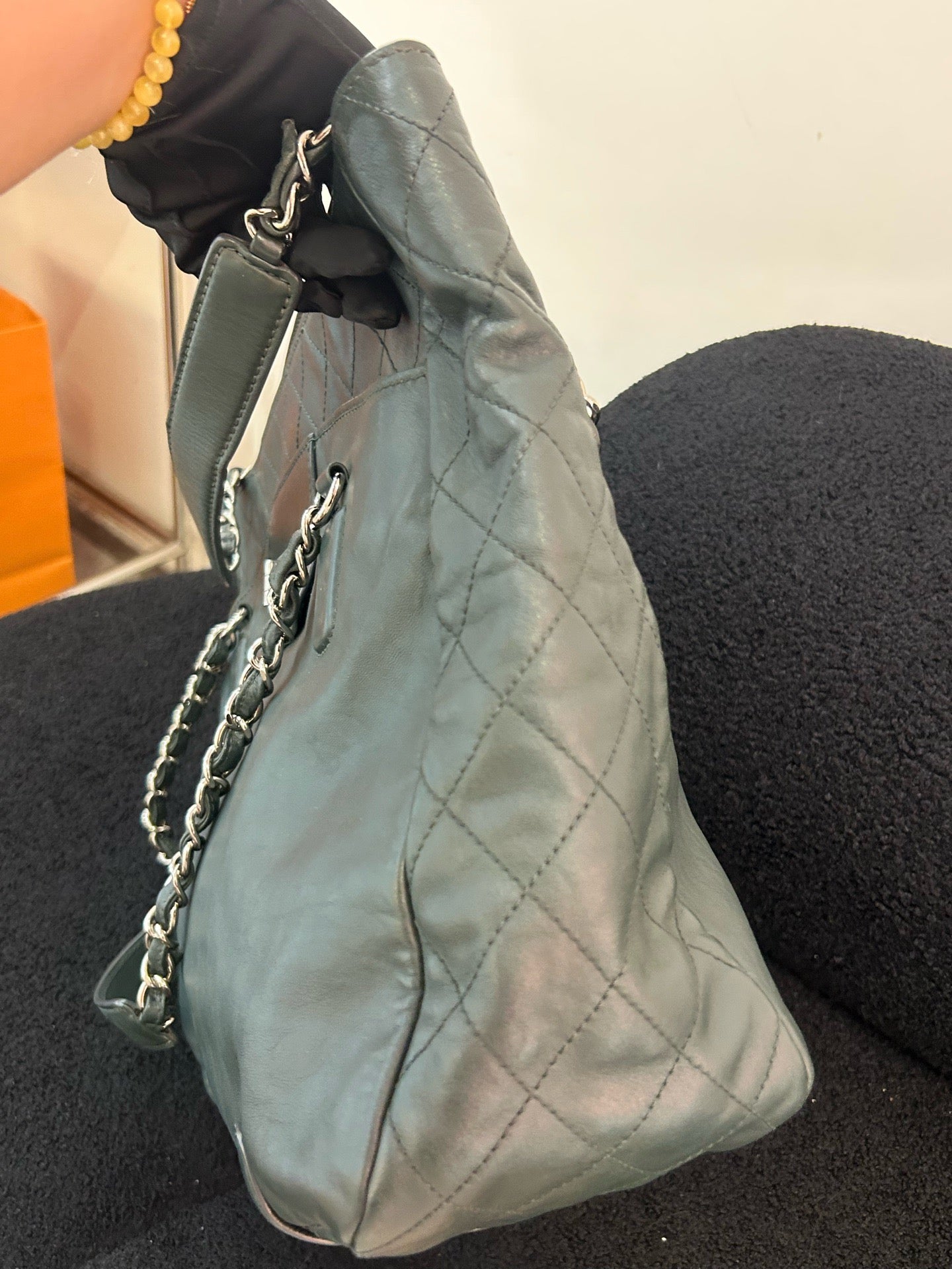 Chanel - 2.55 Large Tote - Calfskin leather - Green - (large)
