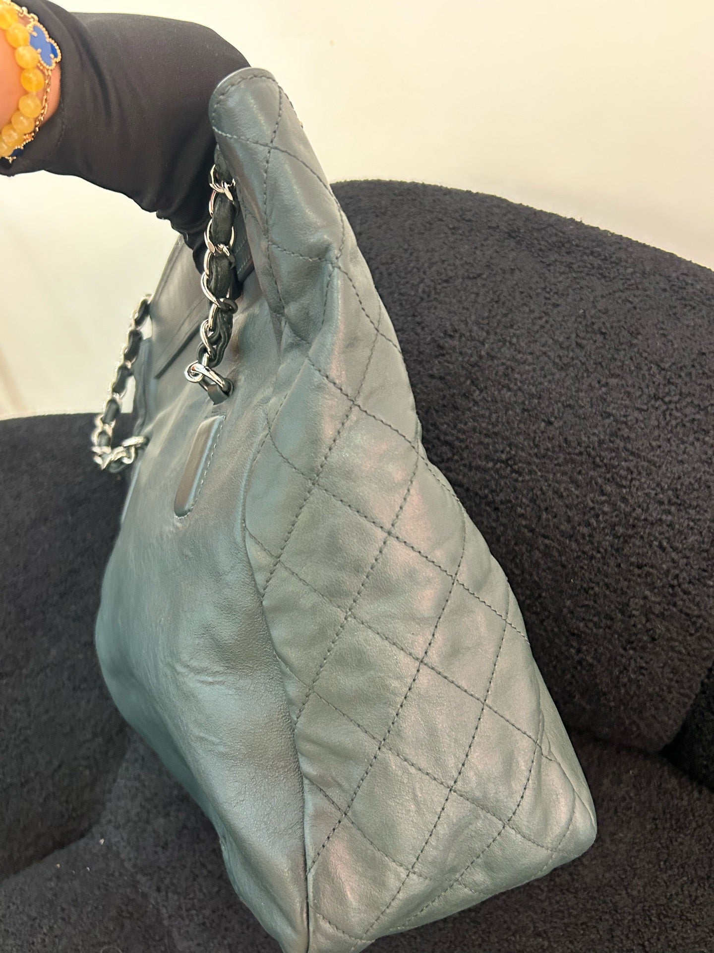 Chanel - 2.55 Large Tote - Calfskin leather - Green - (large)