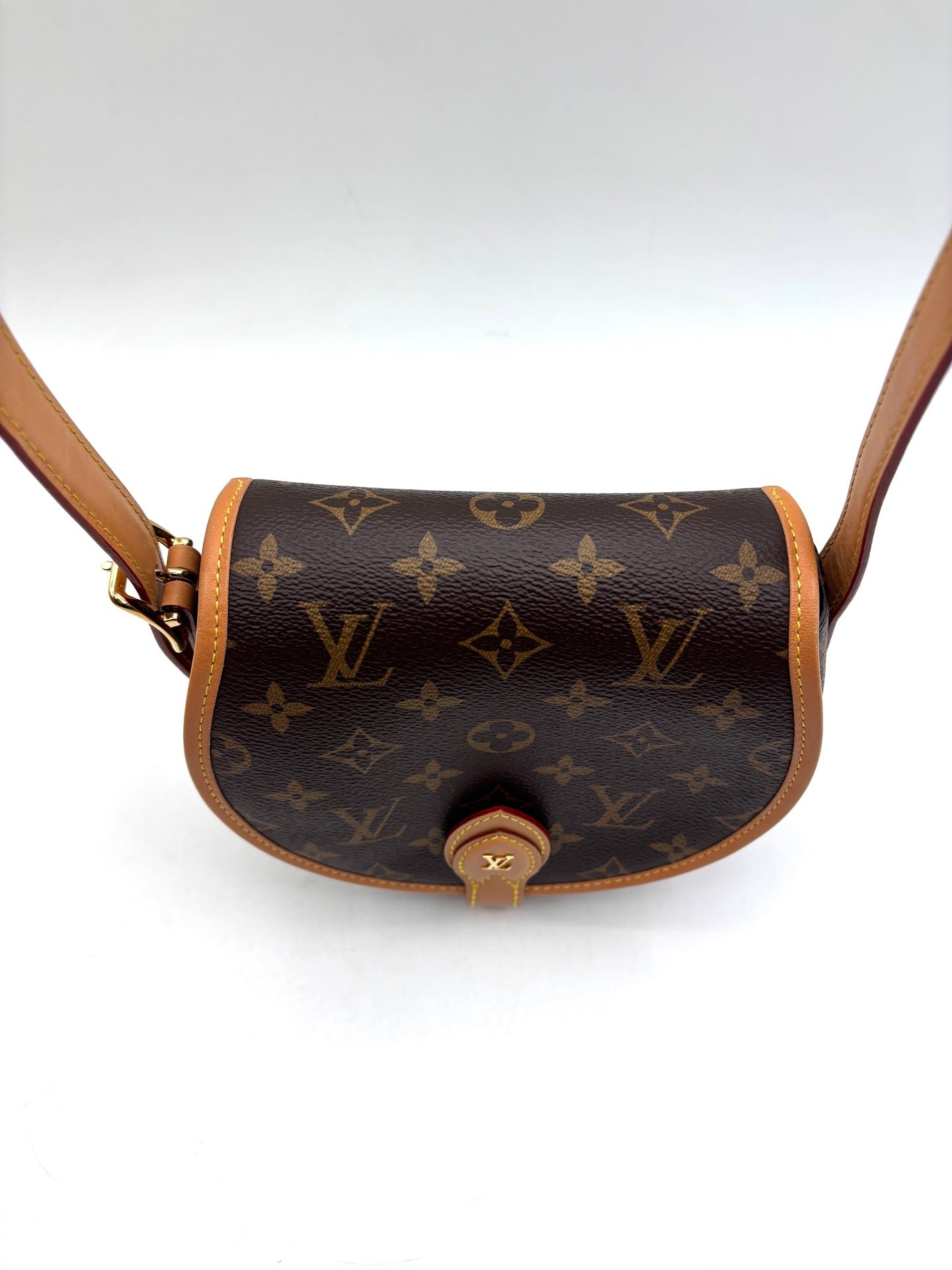 Louis Vuitton - Tambourin - Monogram coated canvas with Vachetta leather trim - Brown - (Mini)