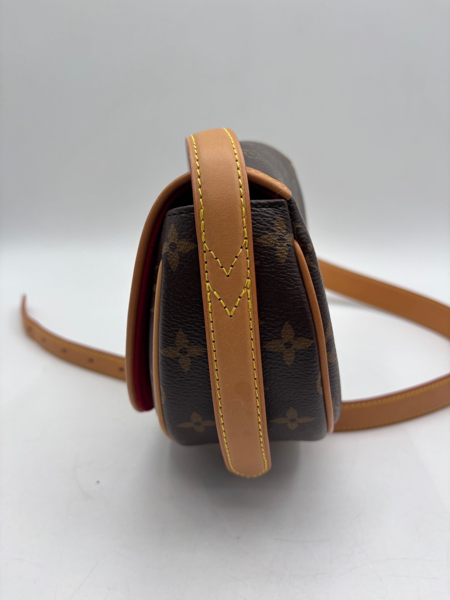 Louis Vuitton - Tambourin - Monogram coated canvas with Vachetta leather trim - Brown - (Mini)