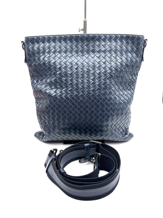 Bottega Veneta - Intrecciato Shoulder/Crossbody Bag - Leather - Navy - (medium)