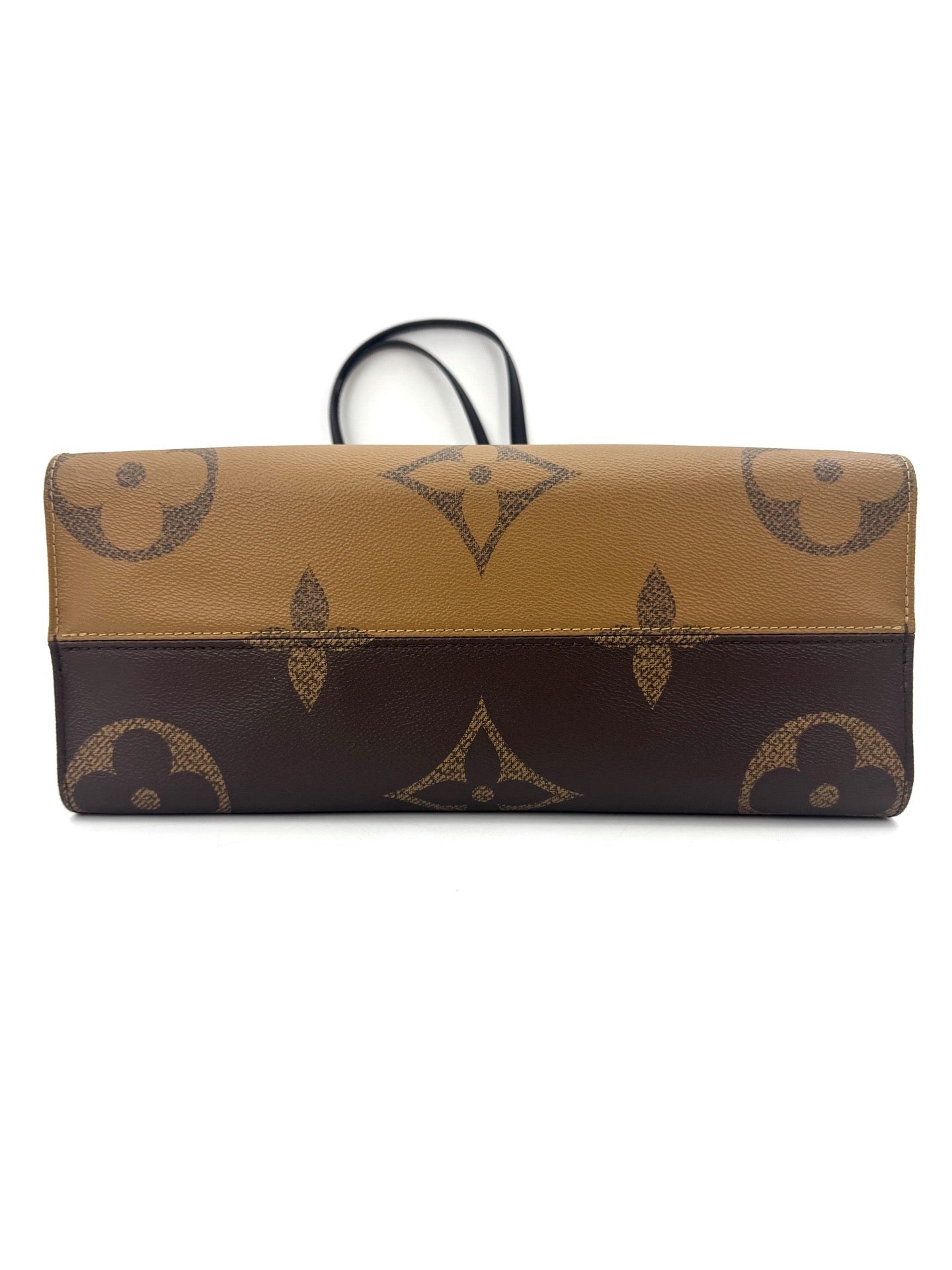 Louis Vuitton - Onthego MM - Monogram Giant coated canvas with leather trim - Brown and Caramel color-block - (Medium)