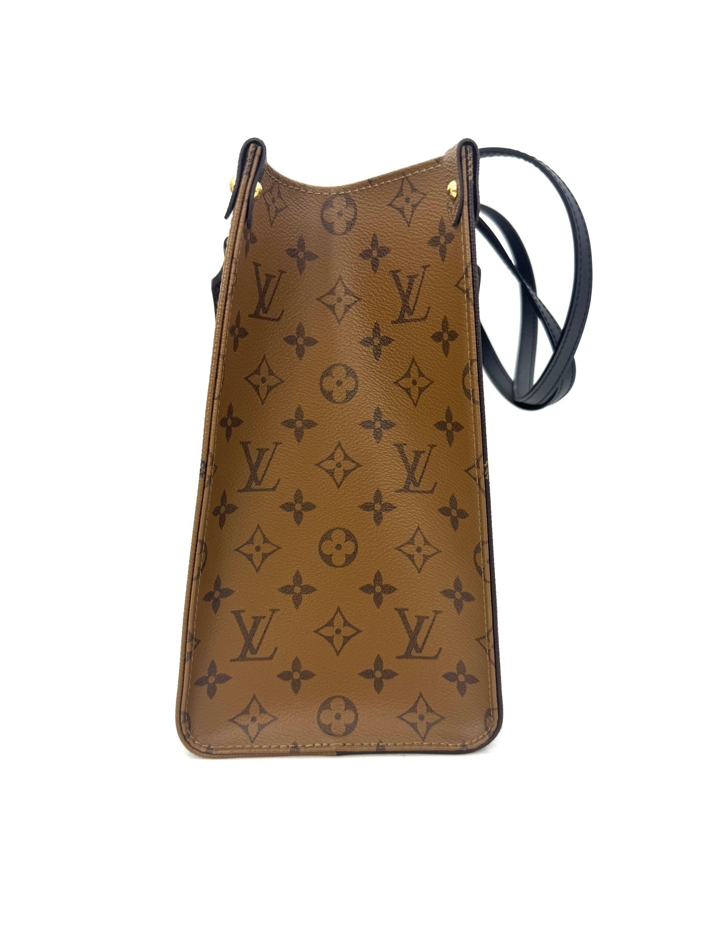 Louis Vuitton - Onthego MM - Monogram Giant coated canvas with leather trim - Brown and Caramel color-block - (Medium)