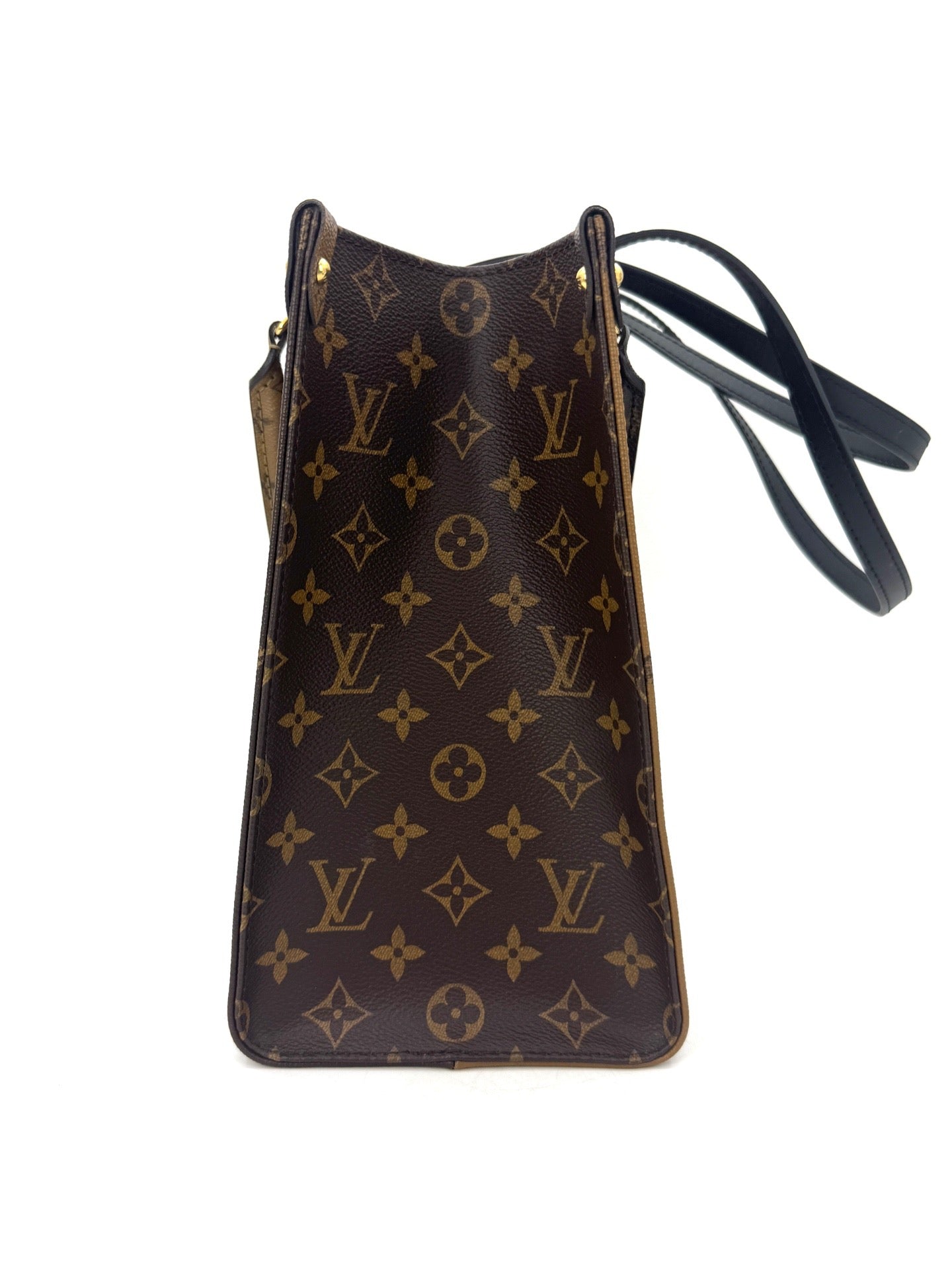 Louis Vuitton - Onthego MM - Monogram Giant coated canvas with leather trim - Brown and Caramel color-block - (Medium)