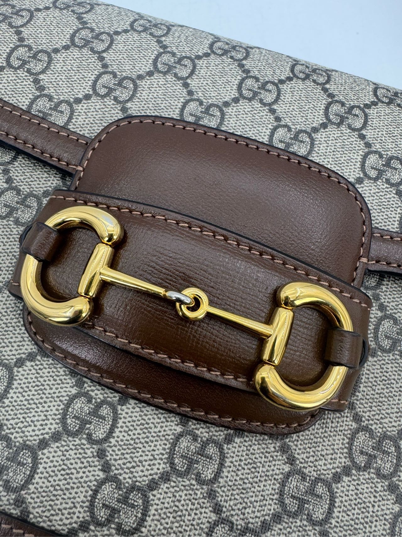 Gucci - Horsebit 1955 - GG Supreme canvas and leather - Beige and Brown - (small)