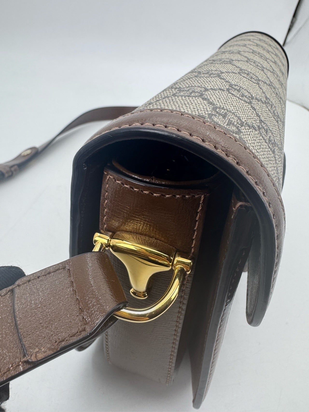 Gucci - Horsebit 1955 - GG Supreme canvas and leather - Beige and Brown - (small)