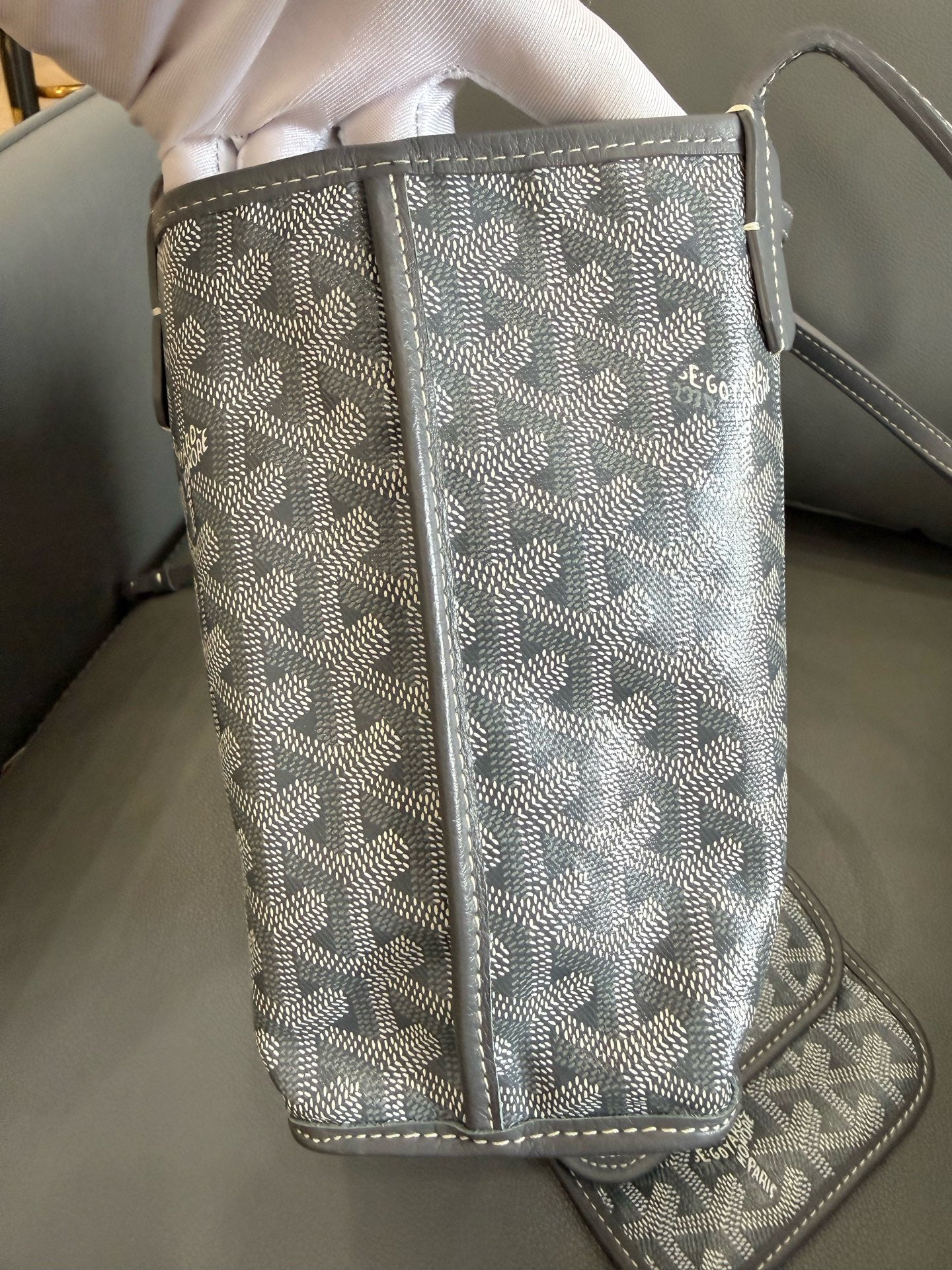 Goyard - Anjou Reversible Tote Mini - Goyardine canvas and leather - Grey - (mini)