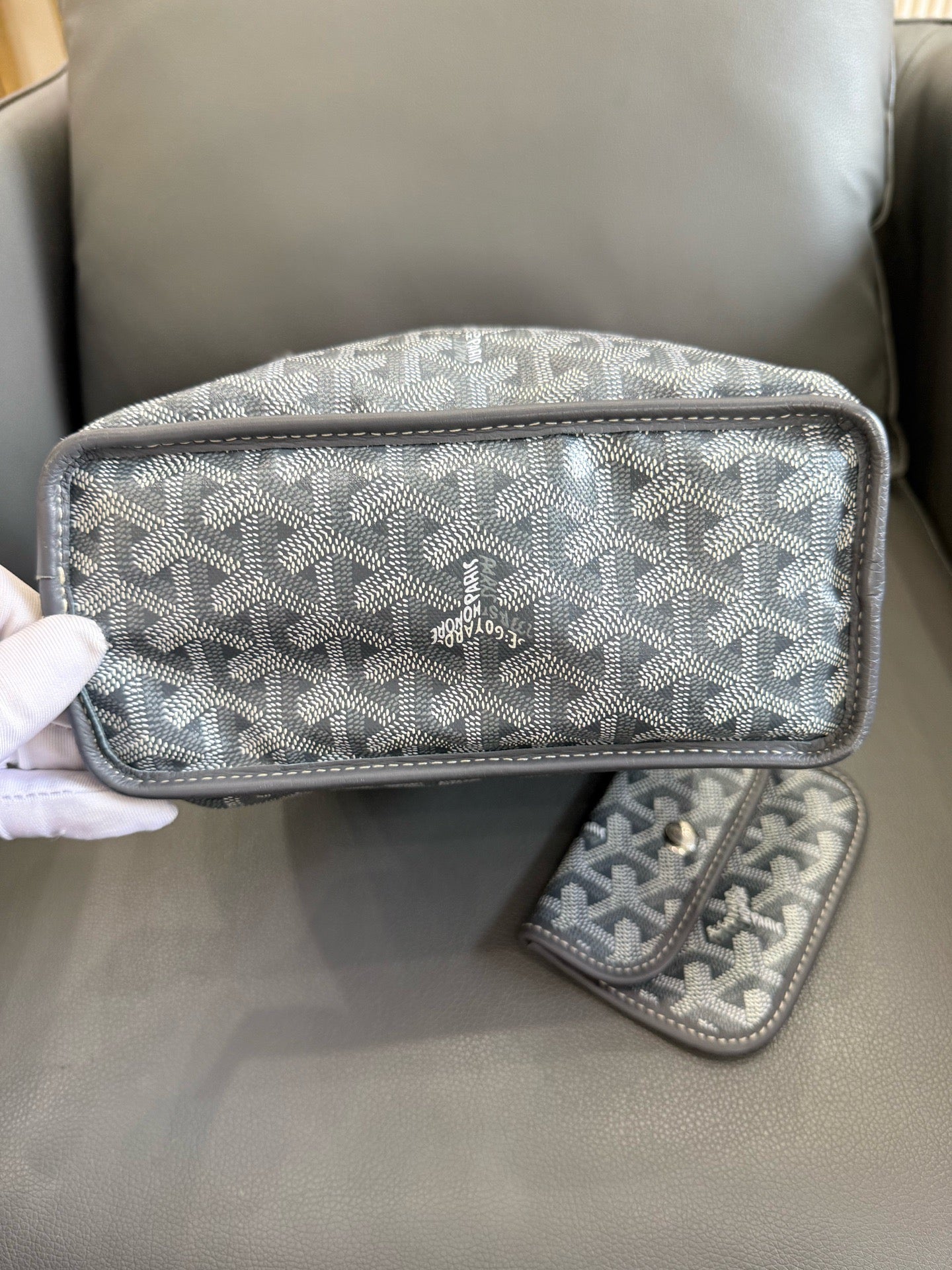 Goyard - Anjou Reversible Tote Mini - Goyardine canvas and leather - Grey - (mini)