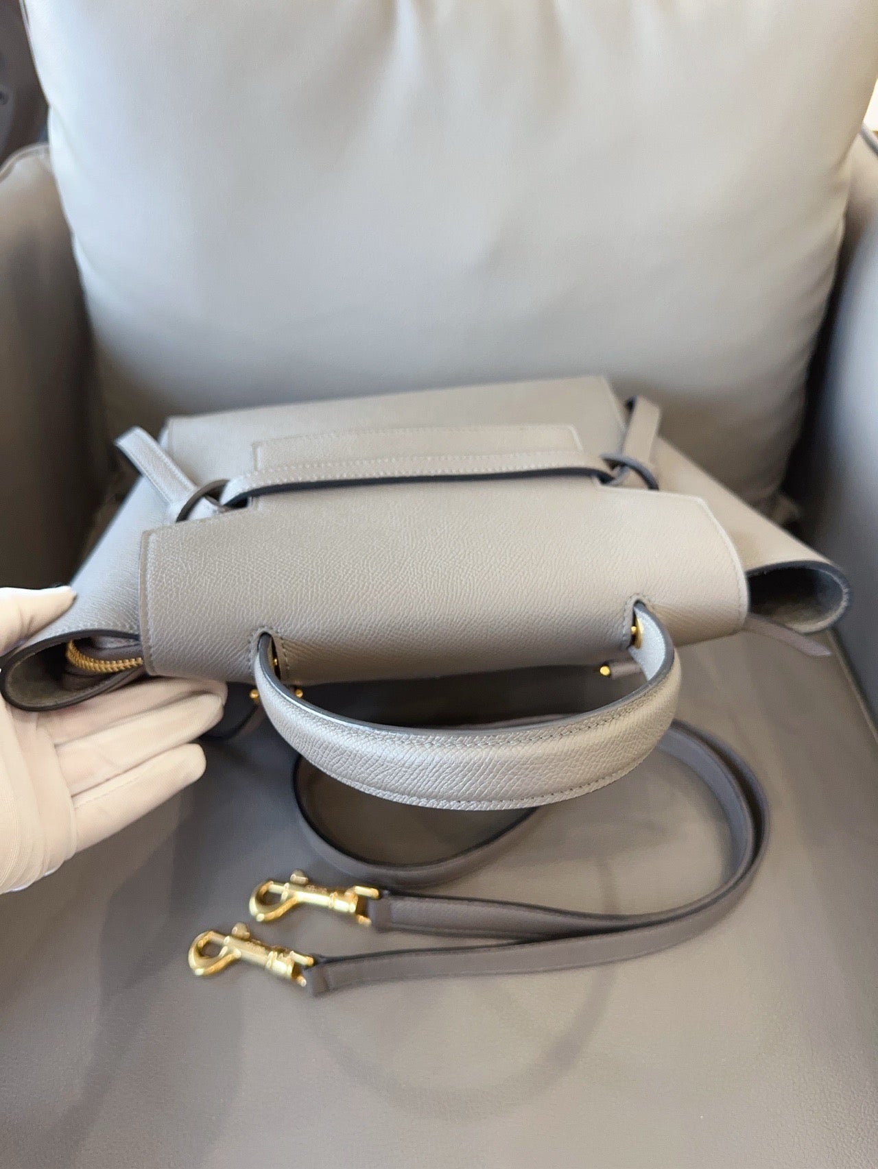 Celine - Belt Bag Micro - Leather - Grey - (mini)