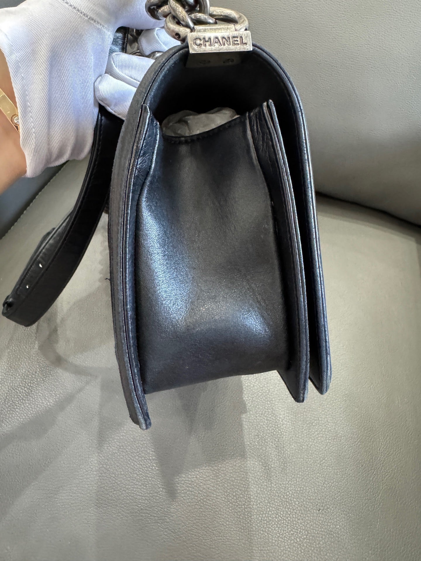 Chanel - Boy Bag - Lambskin leather - Black - (Medium)