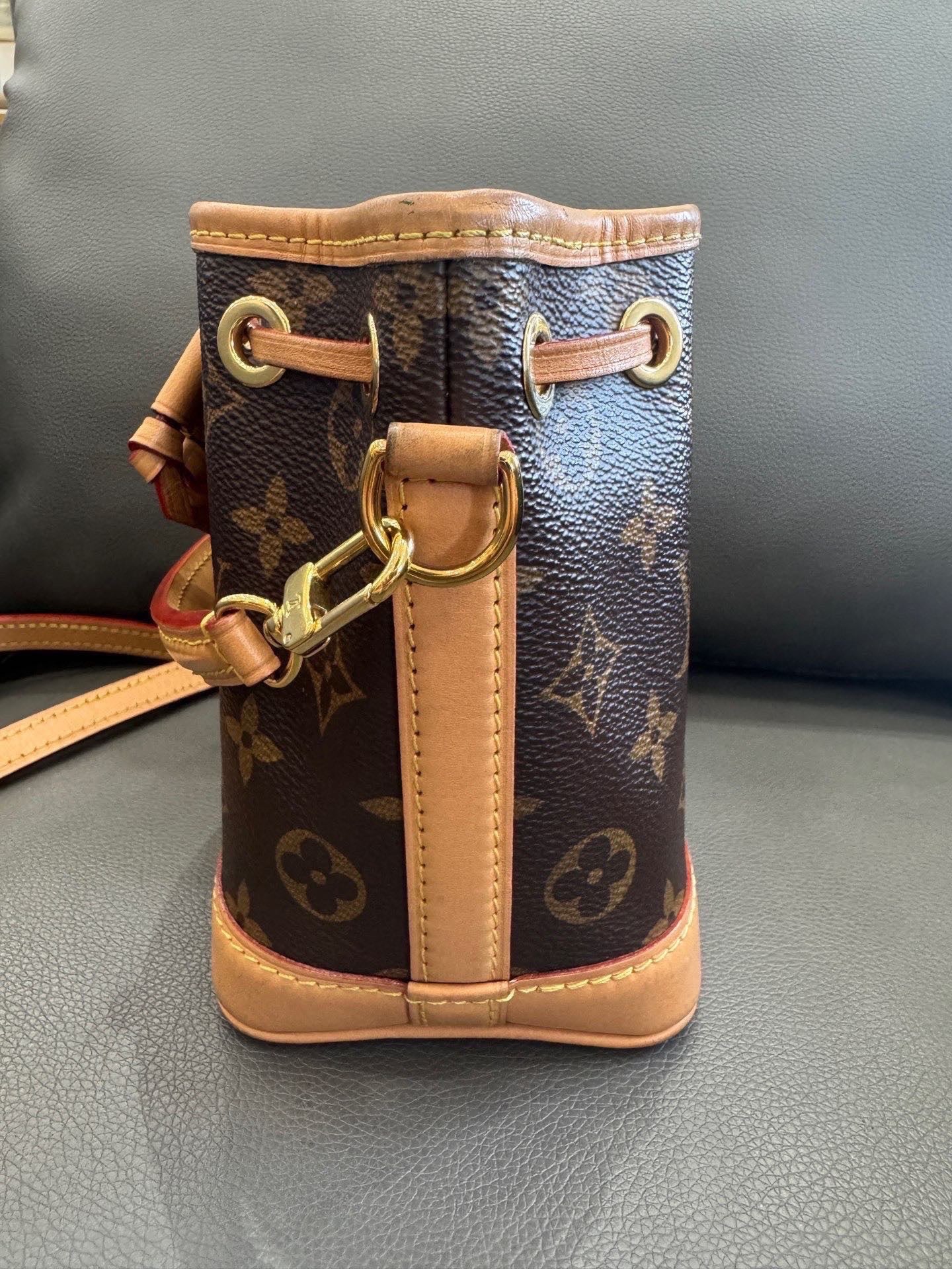 Louis Vuitton - Nano Noé - Monogram coated canvas with Vachetta leather trim - Brown - (mini)