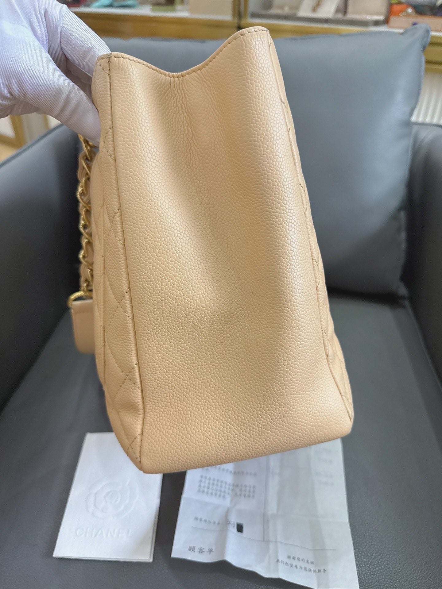 Chanel - Grand Shopping Tote (GST) - Caviar leather - Beige - (Large)