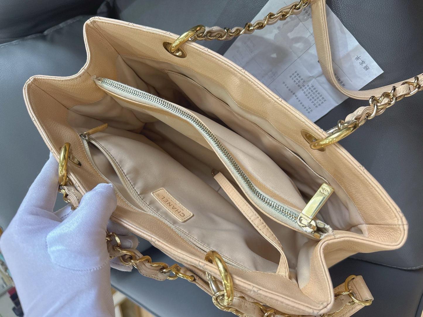 Chanel - Grand Shopping Tote (GST) - Caviar leather - Beige - (Large)