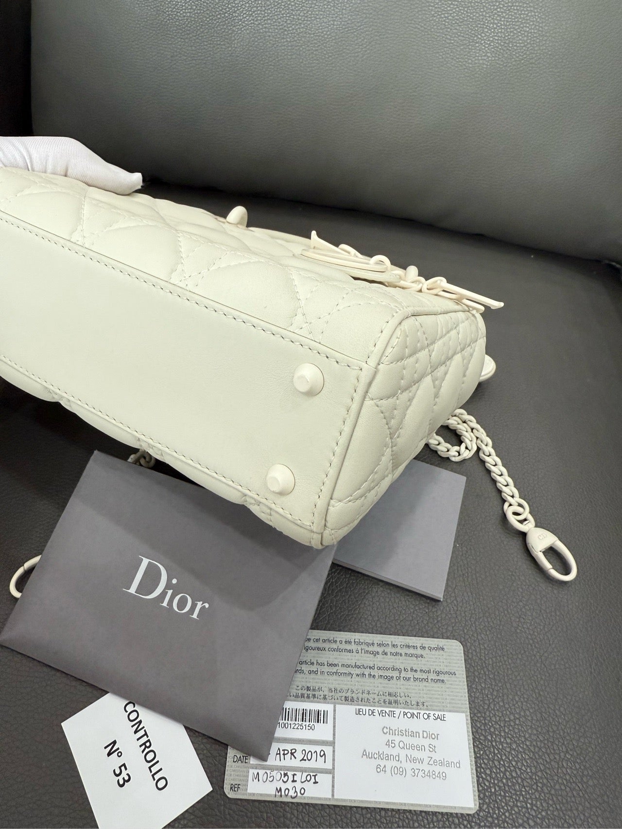 Dior - Lady Dior Micro Bag - Matte lambskin leather - White - (mini)