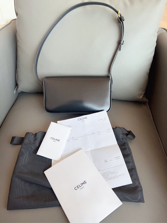 Celine - Triomphe Bag - Leather - Black - (mini)