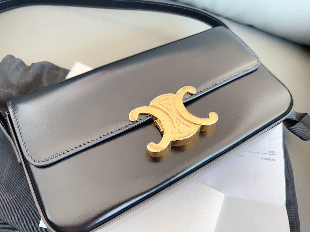 Celine - Triomphe Bag - Leather - Black - (mini)
