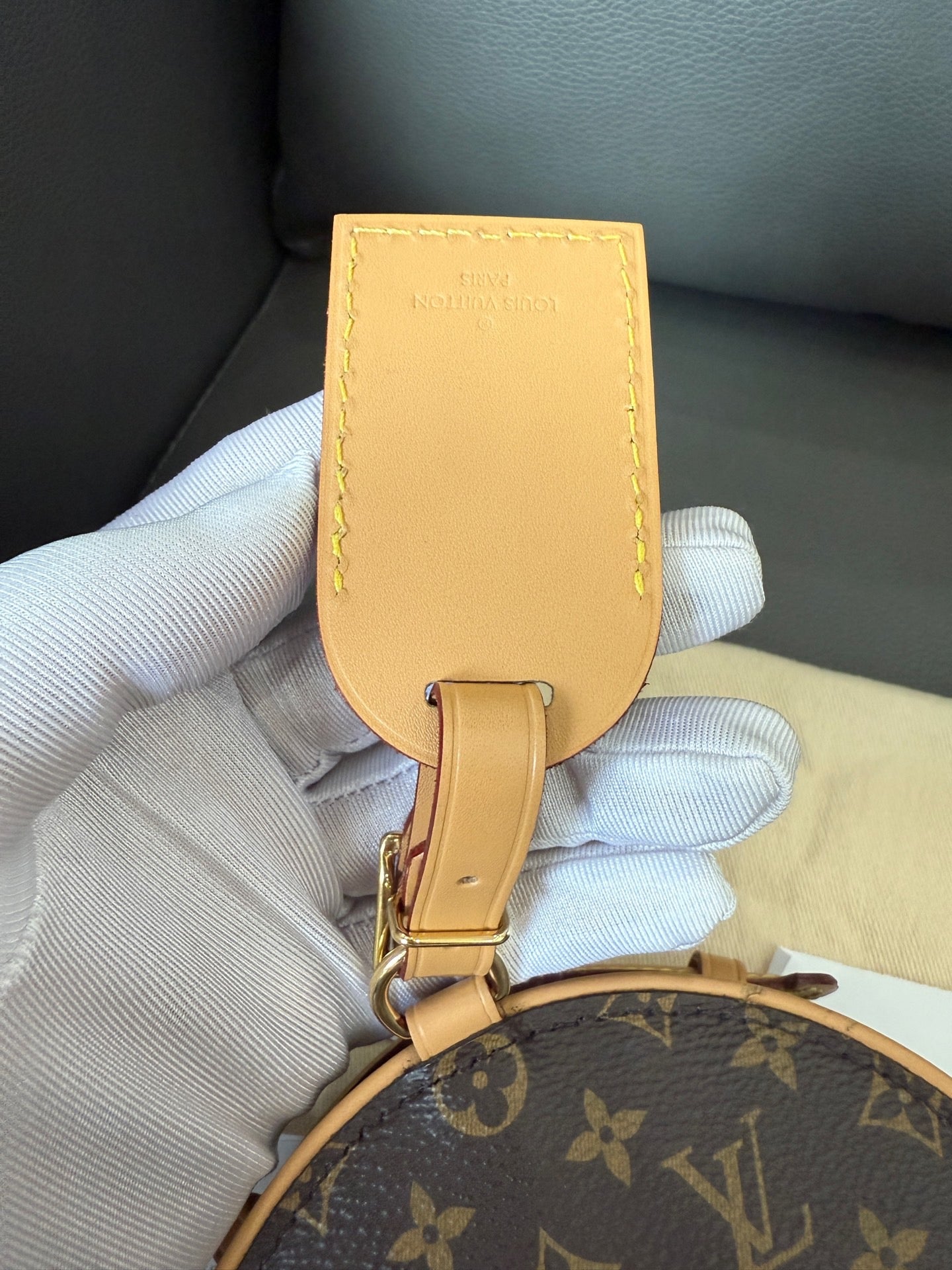 Louis Vuitton - Petite Boîte Chapeau - Monogram canvas with natural cowhide leather trim - Brown - (mini)