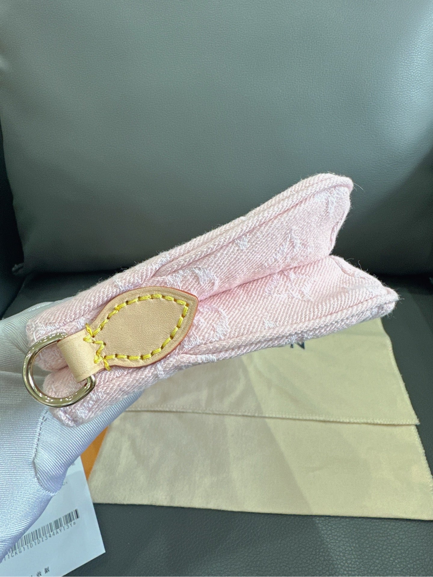 Louis Vuitton - LIV Pochette - Denim fabric with Vachetta leather trim - Pink - (small)