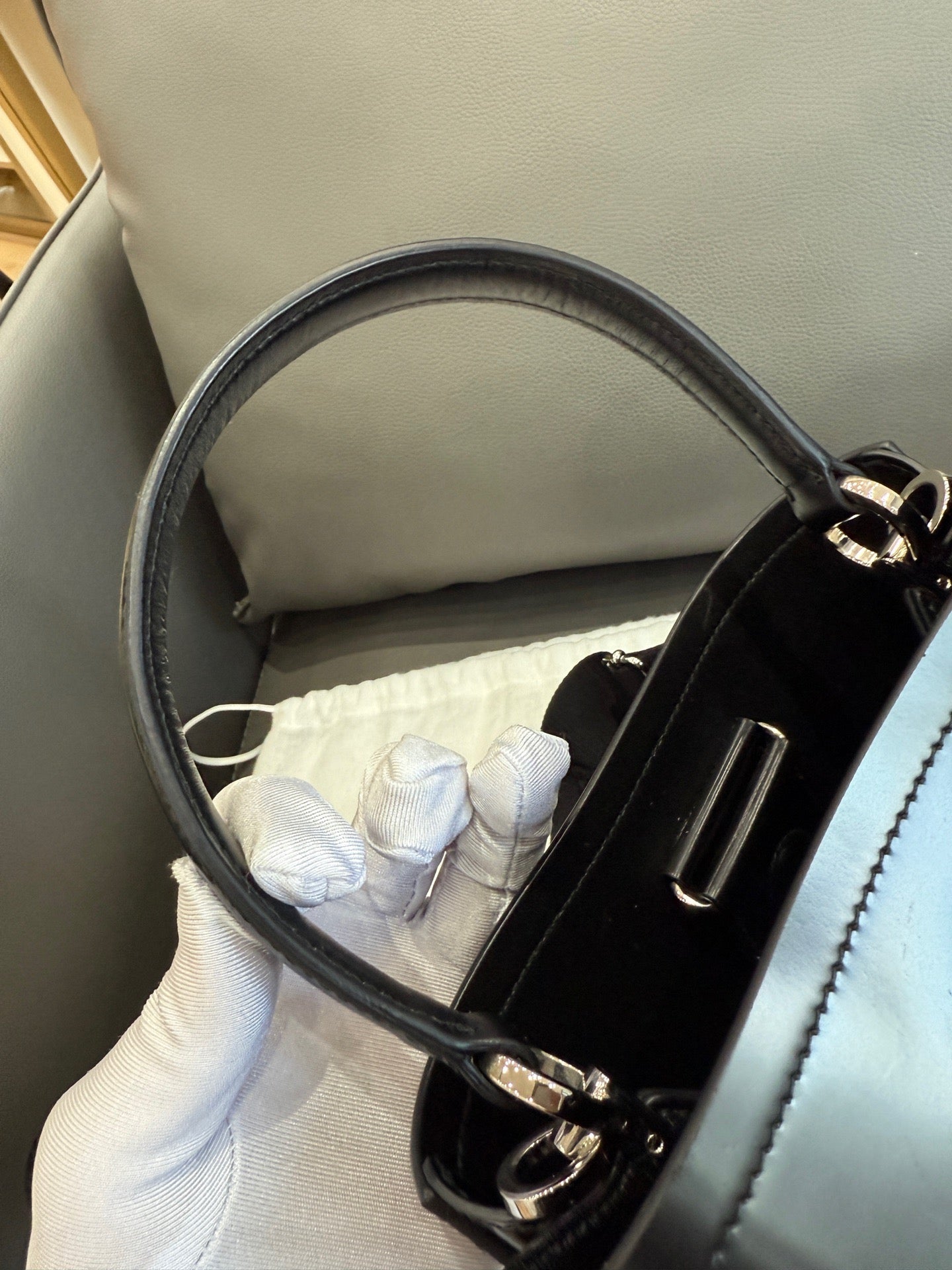 Prada - Panier Bucket Bag - Patent leather - Black - (Small)