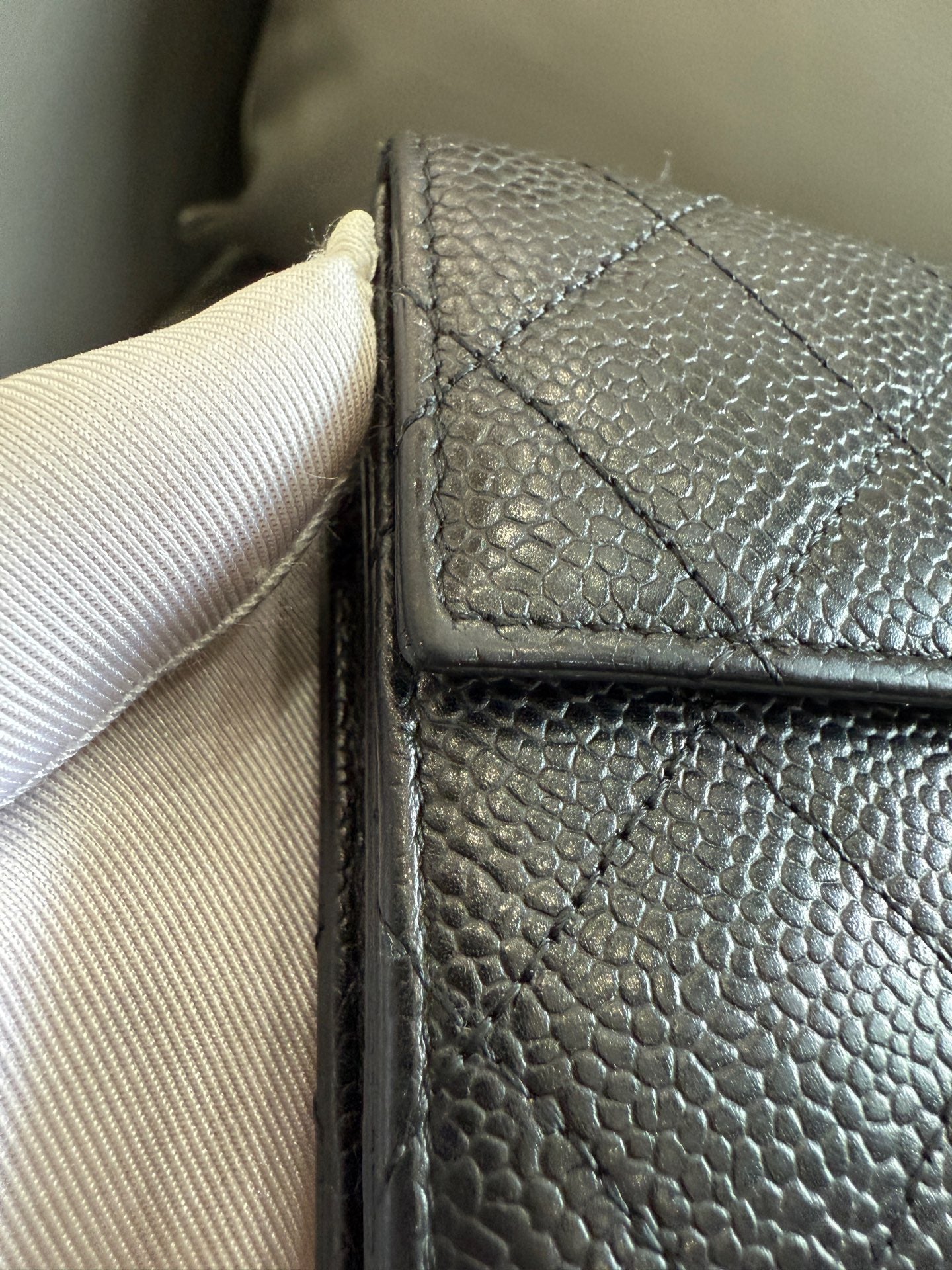 Chanel - Trifold Wallet - Caviar leather - Black - (mini)