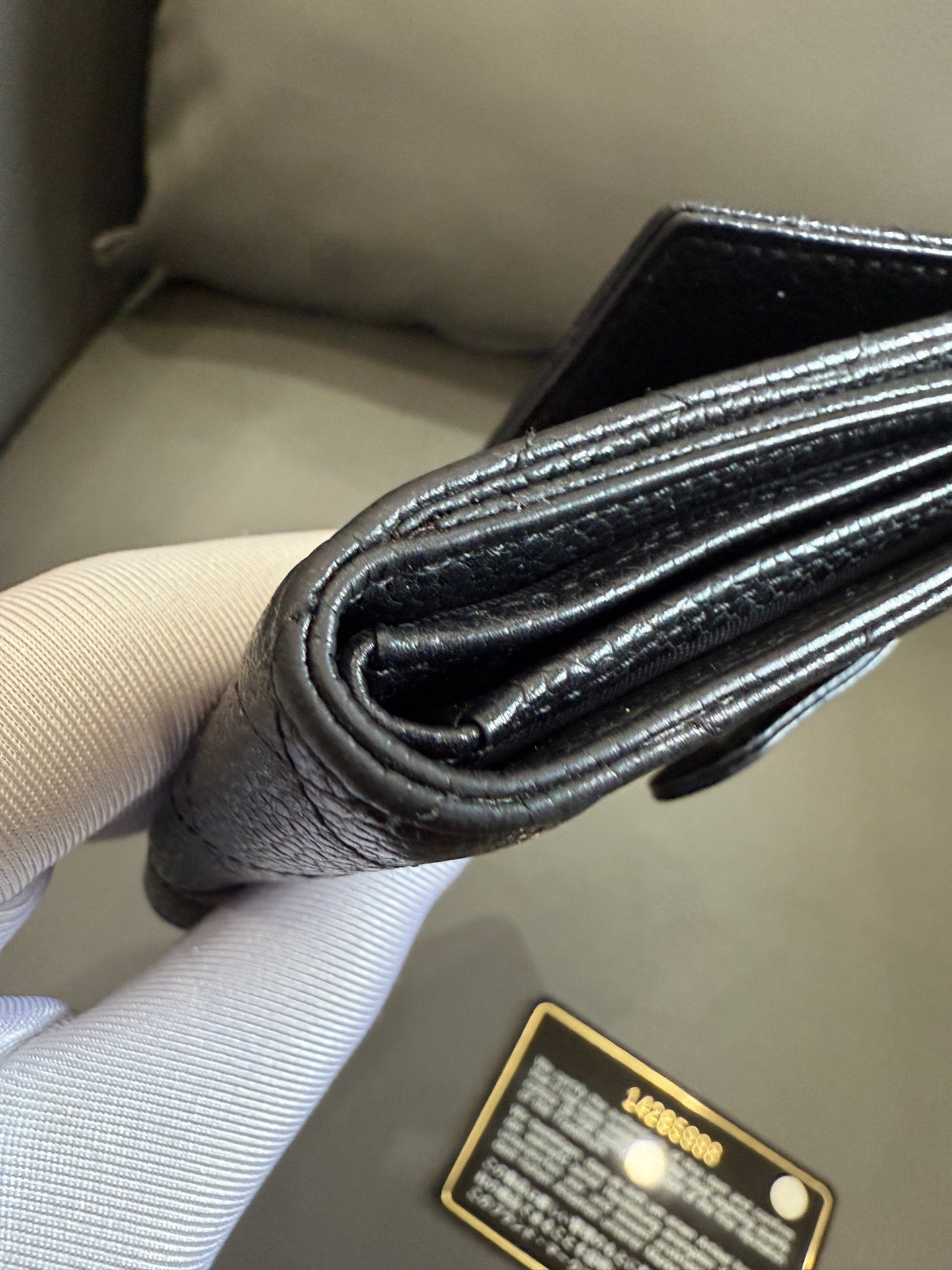 Chanel - Trifold Wallet - Caviar leather - Black - (mini)