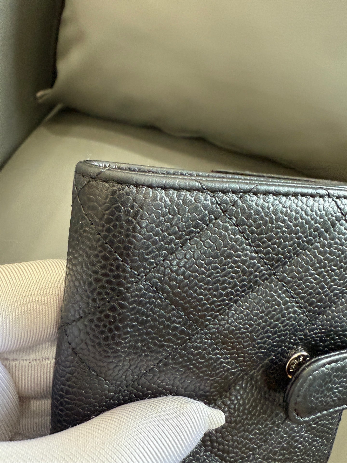 Chanel - Trifold Wallet - Caviar leather - Black - (mini)