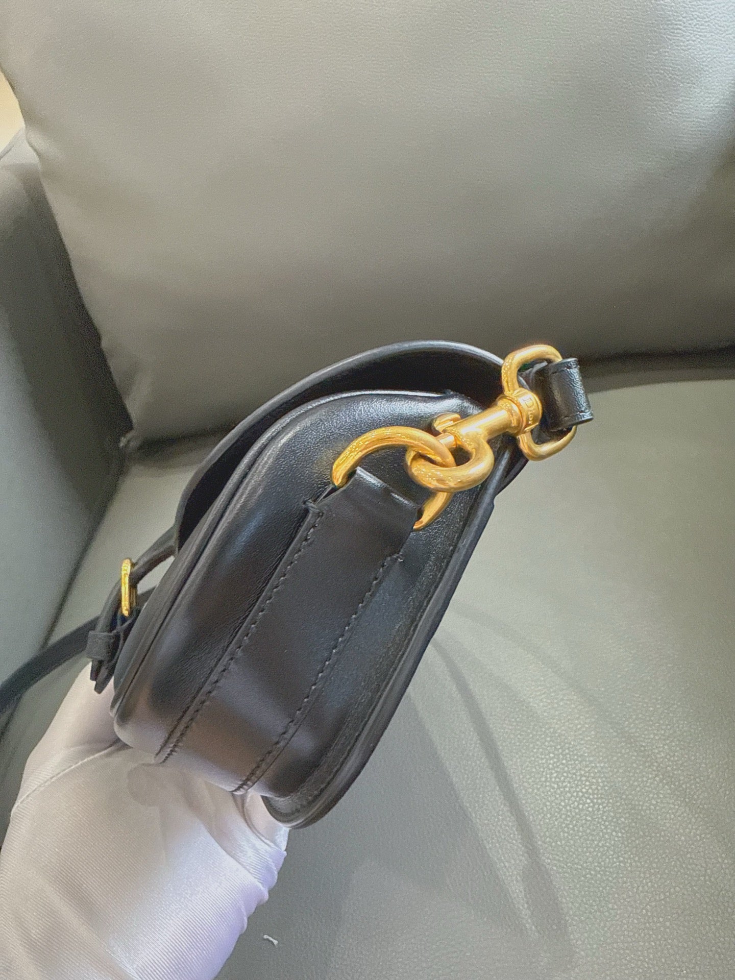 Dior - Bobby - Calfskin leather - Black with Gold-Tone Hardware - (Small)