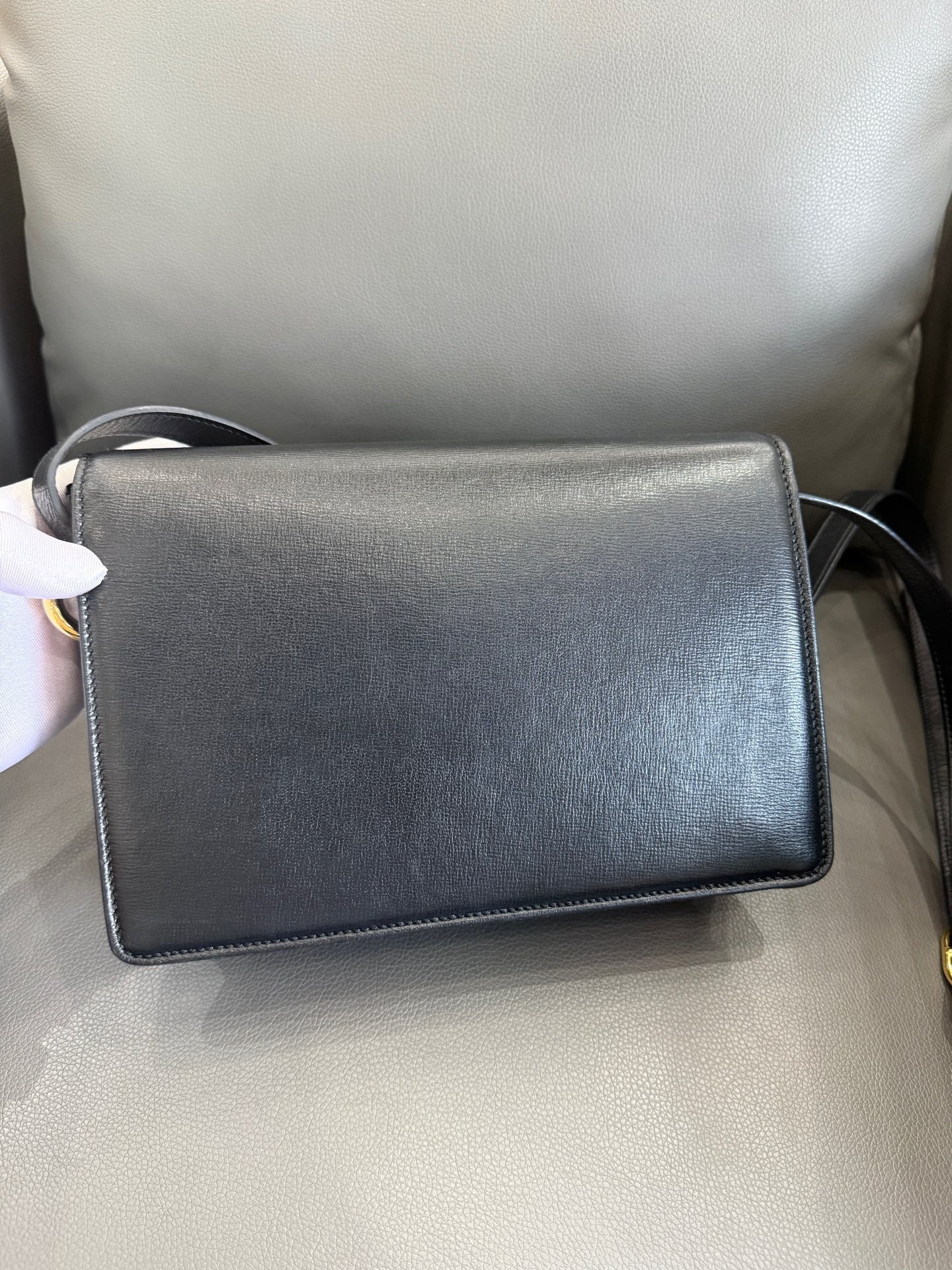 Gucci - Double G Flap Messenger Bag - Leather - Black - (Small)