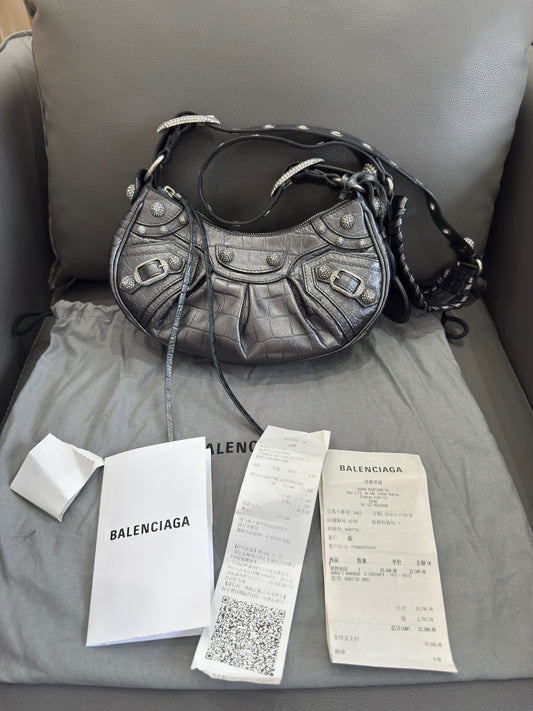 Balenciaga - Le Cagole - Leather - Metallic Grey - (mini)